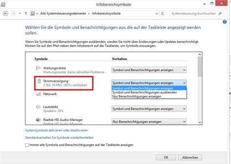 Windows 8 Battery Icon On Taskbar Hide Or Show