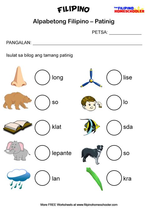 Filipino Worksheets For Grade 2 Klaster A Worksheet Blog 45 Klaster O