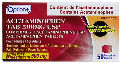 Option Extra Strength Acetaminophen Easy To Swallow Tablets 500 Mg