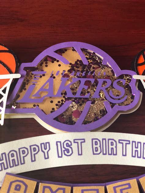 Lakers Cake Topper Lakers Topper Lakers Lakers Birthday Etsy