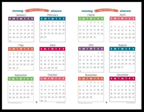 Ten Year Calendar Printable In 2020 Calendar Printables Printable