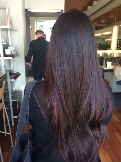 Dark Hair With Red Tint With Added Layers By Jessica