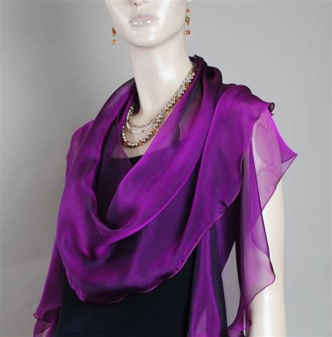 Royal Purple Fluttering Scarf Wrap In Iridescent By Morodesign 49 00 Royal Purple Color
