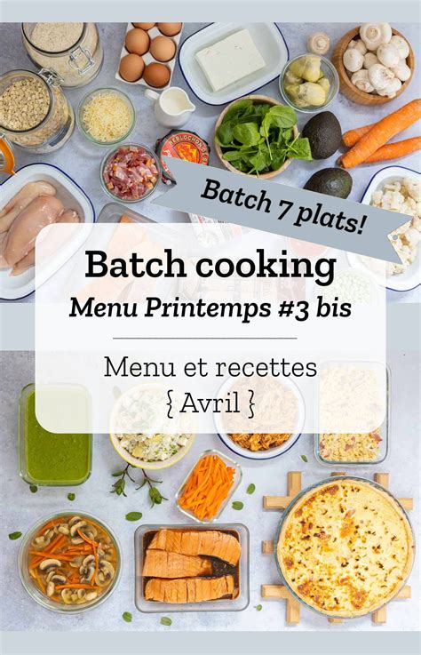 Épinglé sur Batch cooking idées de menus