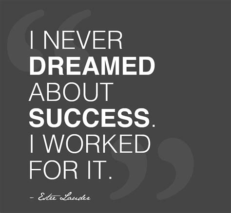 Excellent Motivational Quote About Hard Work - I Never dreamed about ...