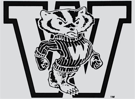 Free printable state of wisconsin coloring pages showing state history, demographics, and points of interest. Badgers logo | Badgers logo, Coloring pages, Bucky badger