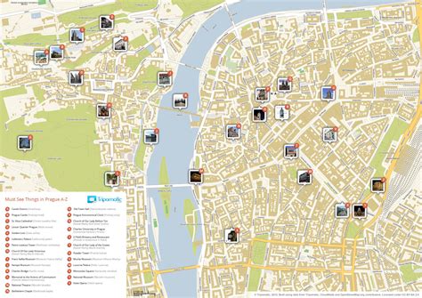 Praga Turísticas Do Mapa De Praga Mapa De Turismo Boêmia República