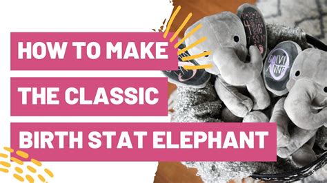 How To Make The Classic Birth Stat Elephant With Cricut Youtube