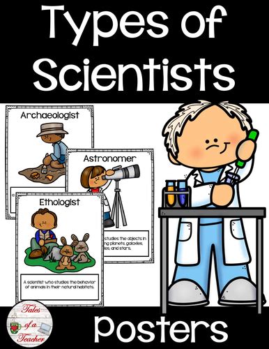 Types Of Scientists Posters Teaching Resources