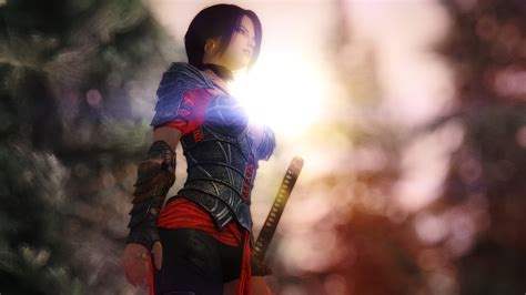 Fantasy Girl Warrior Sword 3d Rendering Wallpaper