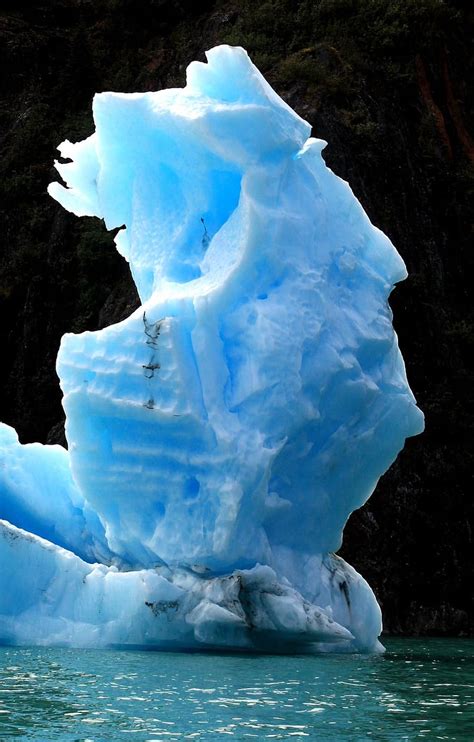 Iceberg Blue Fjord Frozen Floating Glacial Ice Water Nature