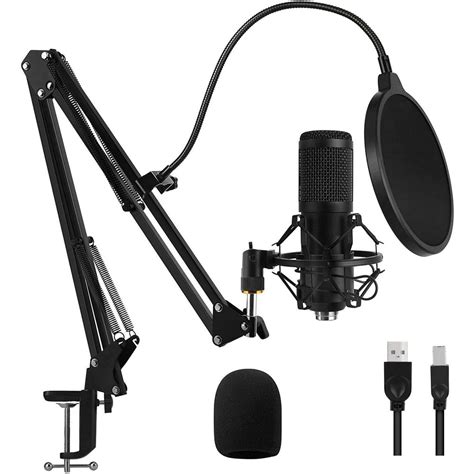 Usb Gaming Microphone Streaming Podcast Pc Microphone Condenser Mic Kit