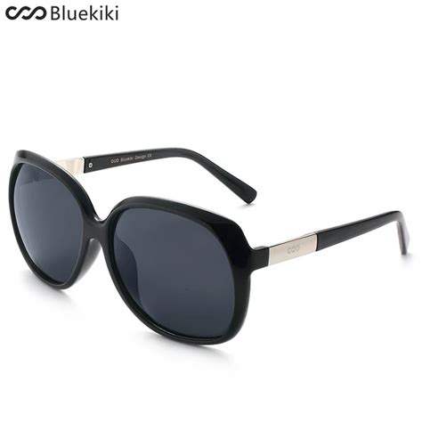 Kiki Women Polarized Sunglasses Retro Big Round Pc Frame Brand Design Black Sun Glasses Luxury
