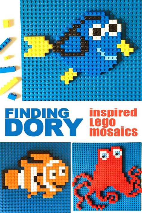 Free Printable Finding Dory Lego Mosaics Patterns Lego Mosaic Lego