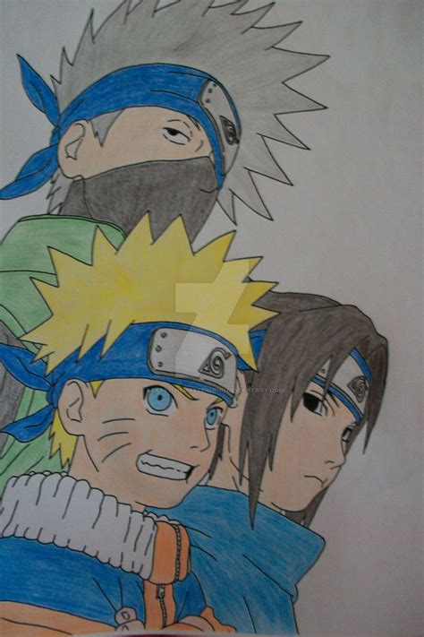 Kakashi Naruto And Sasuke By Sakakithemastermind On Deviantart