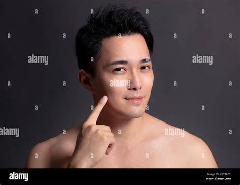 Closeup Portrait Of Young Smiling Handsome Man Face Stock Photo Alamy