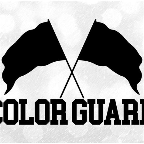 Color Guard SVG Marching Band Svg Black Color Guard Rifle Etsy Australia