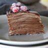 Chocolate Hazelnut Crepe Cake With Sugared Cranberries Joy Oliver
