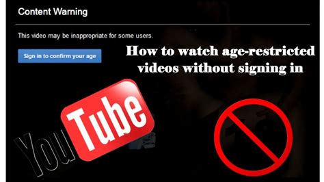 If you are trying to watch age restricted videos on youtube, then you need to check out the post. How to Watch Age Restricted Videos on YouTube (2018) - YouTube