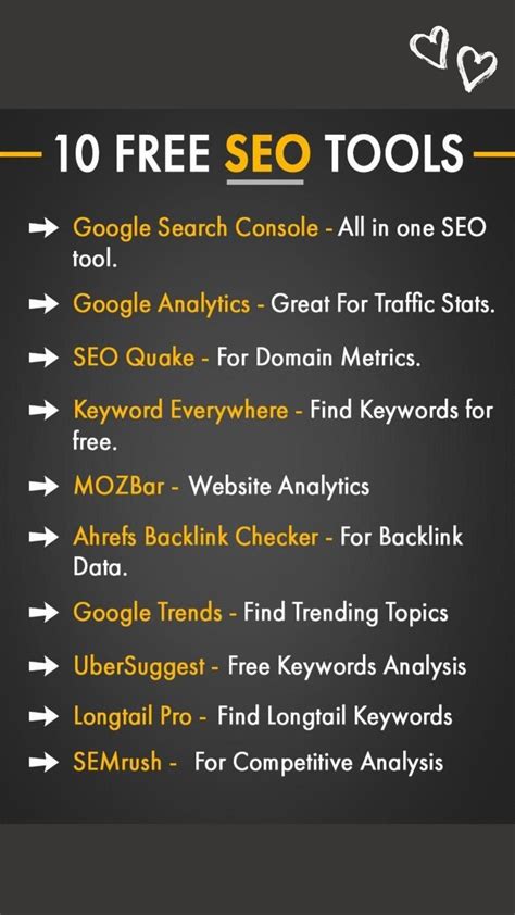 The Top 10 Free Seo Tools To Use For Your Website Or Blog Including