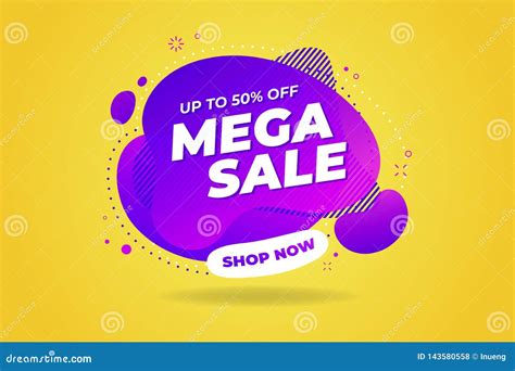 Mega Sale Banner Template Design Big Sale Special Offer Promotion