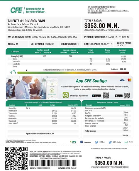 ¿cómo Leer Tu Recibo De Luz De Cfe Cfe Recibo