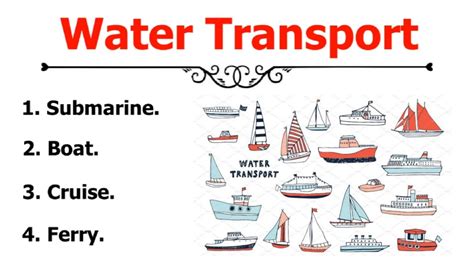 10 Names Of Water Transport Water Transport Names In English Water