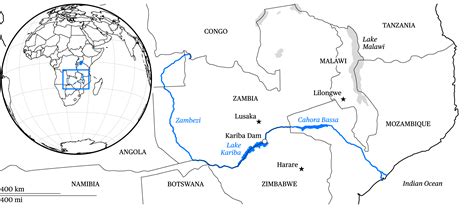 Zambezi River On Map Zambezi River Facts And Information It Is The