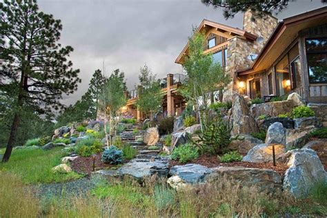 Mountain Modern Lifescape Colorado Hillside Garden Hillside