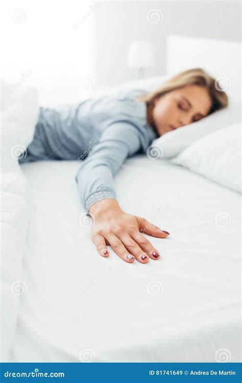 Lonely Woman In Bed Stock Image Image Of Lonely Loneliness 81741649