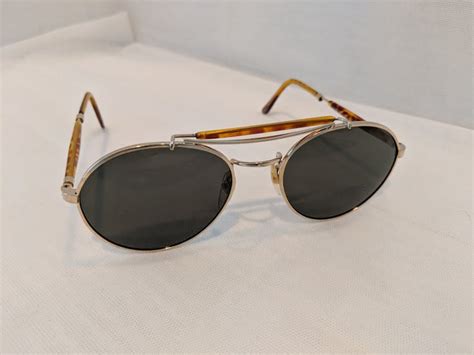 Vintage Small Gold Aviator Sunglasses Double Bar Brow Aviator Frame Small Retro Gold Wire