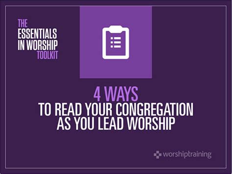 Worshiptraining 4 Ways To Read Your Congregation As You Lead Worship