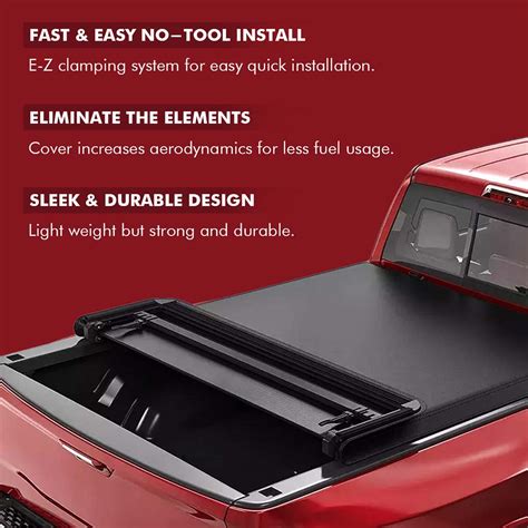 3 Fold Soft Tonneau Cover For 2005 2023 Nissan Frontier 5ft Box