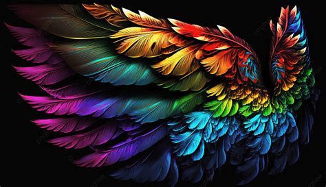 fundo de fantasia de asas coloridas cor asa sonhe imagem de plano de fundo para download gratuito