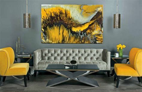 Living Rooms Colored In Yellow And Gray Realtycoo