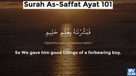 Surah As Saffat Ayat 101 37101 Quran With Tafsir