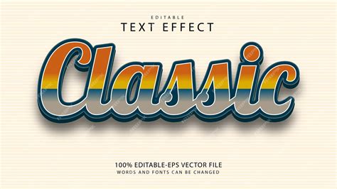 Premium Vector Classic Text Style Effect