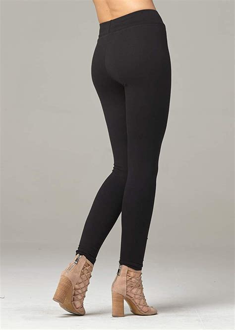 Premium Ultra Soft Stretch High Waisted Cotton Leggings For Black