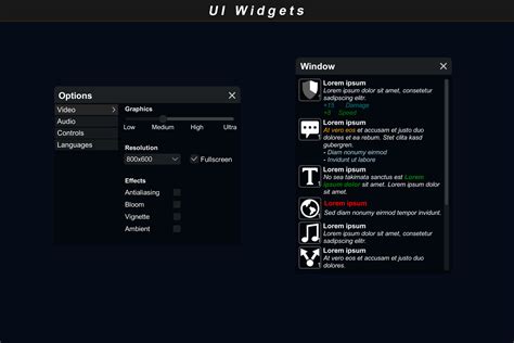 Ui Widgets Gui 工具 Unity Asset Store