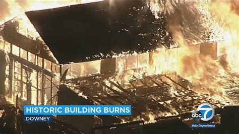 Massive Blaze Rips Through Abandoned Downey Asylum