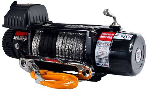spartan 5000 electric winch 12 volt with steel cable warrior winches brands