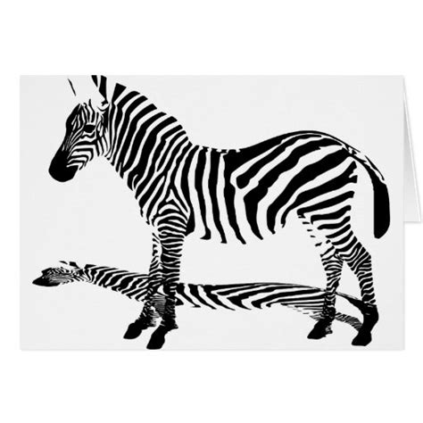 A Shadow Of A Zebra With Stripes Card Zazzle