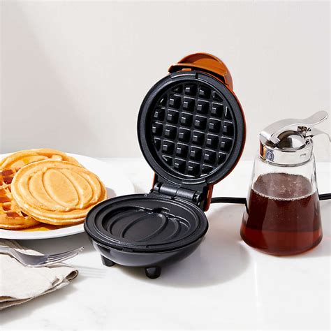 Dash Pumpkin Mini Waffle Maker Reviews Crate And Barrel