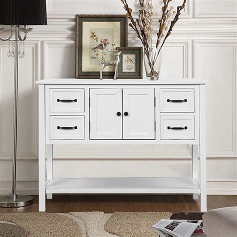 Average rating:(3.8)out of 5 stars8ratings, based on8reviews. White Console Table, SEGMART Accent Buffet Sideboard Table ...