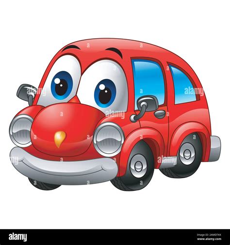 Cartoon Police Car Character Vector Illustration Stock Vector Image