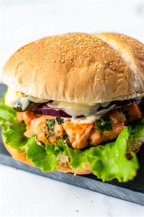 Salmon Burger Recipe With Salmon Fillets Tastes Of Lizzy T