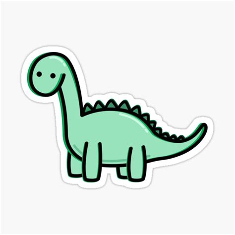 Cute Dino Sticker For Sale By Happyfruits Redbubble