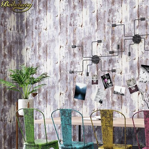 Beibehang Wall Paper Vintage Plain White Gray Cement Wall Paper