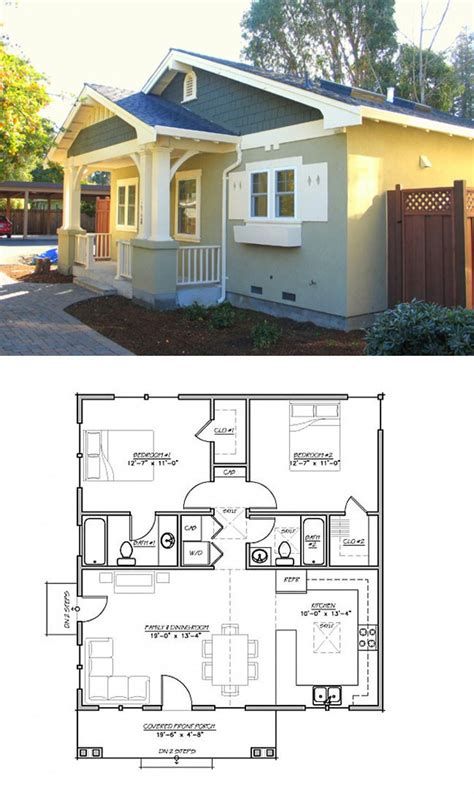Craftsman Bungalow Remodelhouse Small House Floor Plans Small House