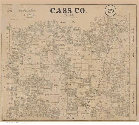 Cass County Texas 1879 Old Map Reprint Old Maps